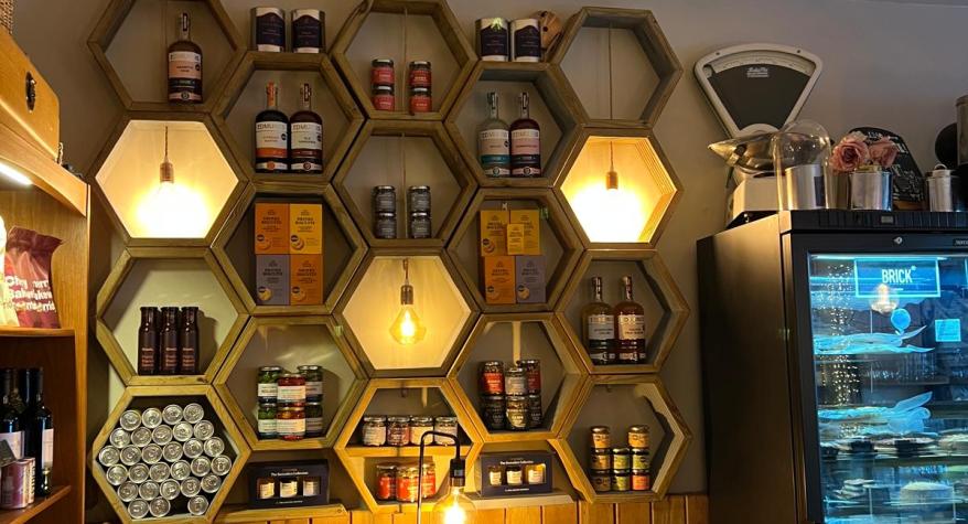 Display Lighting Installation in a coffee shop in Norwich