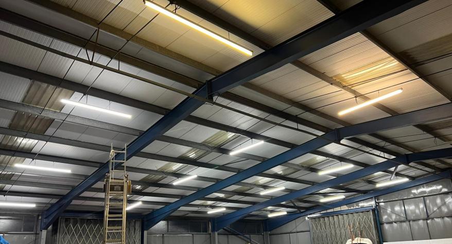 Upgrading workshop lighting from spotlights, to new led strip lights in Norwich
