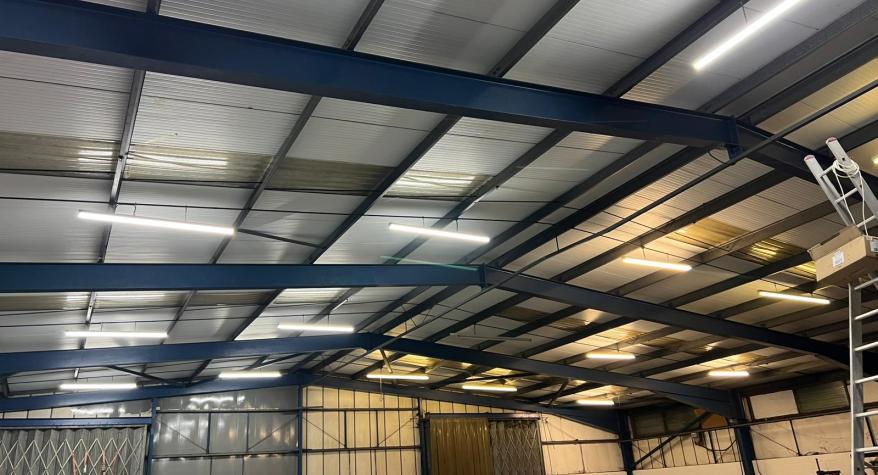 Upgrading workshop lighting from spotlights, to new led strip lights in Norwich