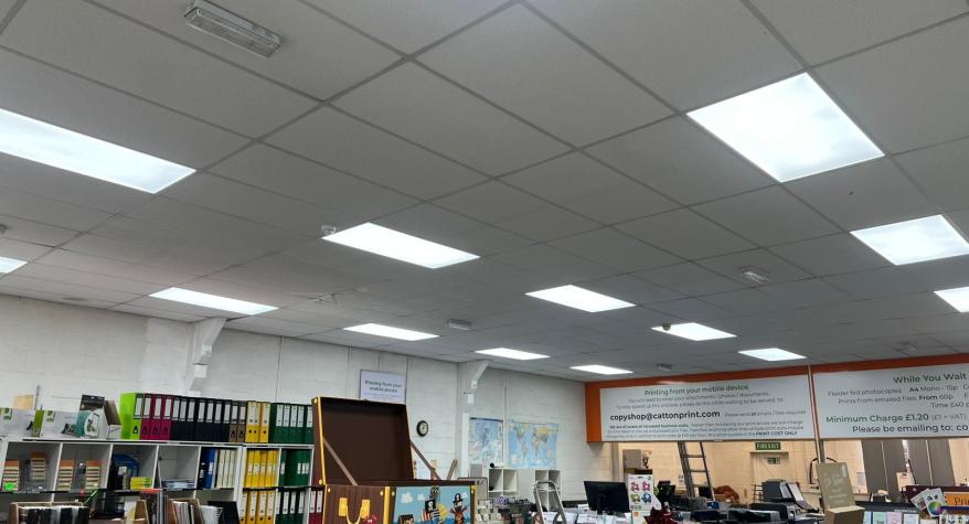 Commercial Cieling Lighting Upgrade in Norwich